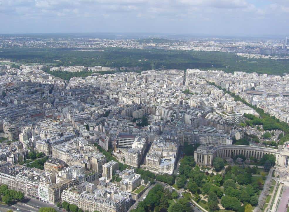 Bois de Boulogne from Eiffel Tower