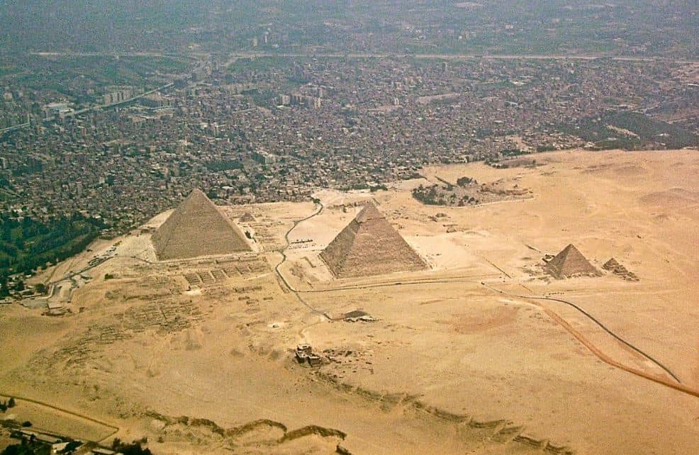 Best things to do in Cairo - Giza plateau aerial view